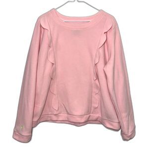 Tuckernuck Dudley Stephens Scalloped Ruffle Trim In Vello Fleece - Pale Pink XXL